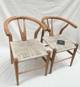 Wicker Wishbone Chair 
